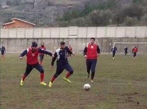 Il Potenza durante l'allenamento a Vietri