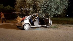 L'auto coinvolta nell'incidente (foto Paese24.it)