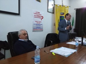 Da sinistra verso destra Vincenzo Felitti e Rocco Carleo durante un incontro